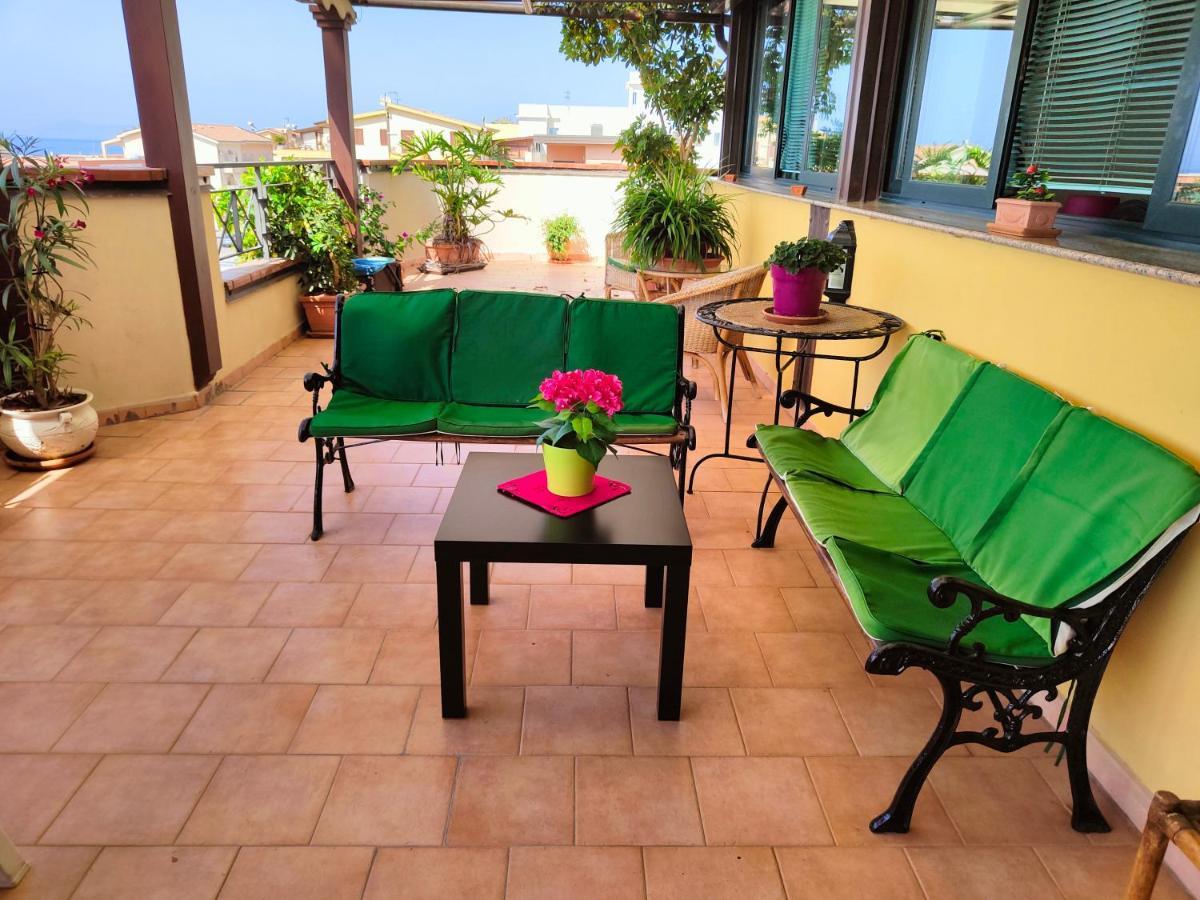 "Appartamento Del Mare Gliaca" Con Vista Isole Eolie,Ampia Terrazza,Wifi E Parcheggio Privato Gratuito Piraino Exteriör bild