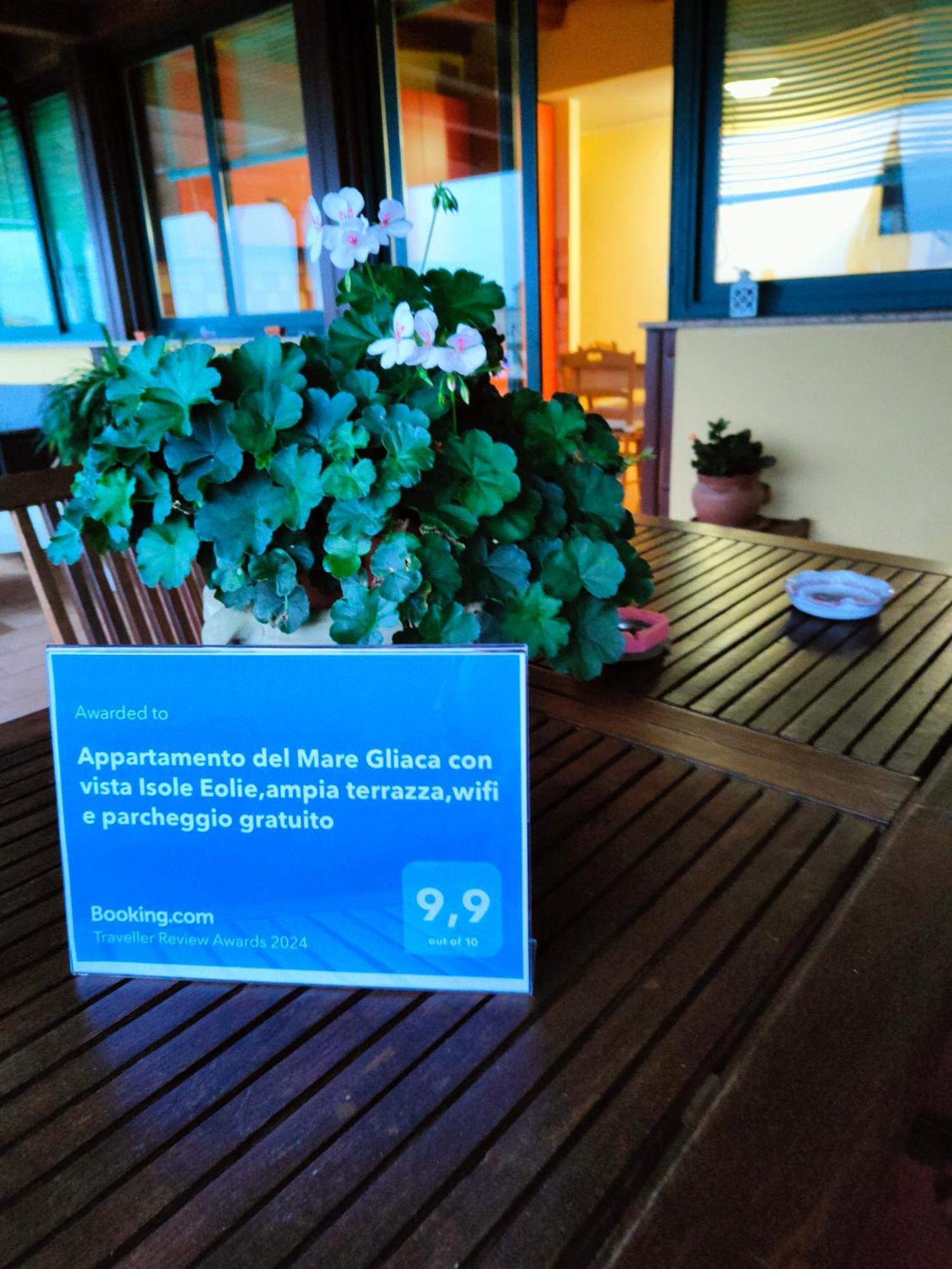 "Appartamento Del Mare Gliaca" Con Vista Isole Eolie,Ampia Terrazza,Wifi E Parcheggio Privato Gratuito Piraino Exteriör bild
